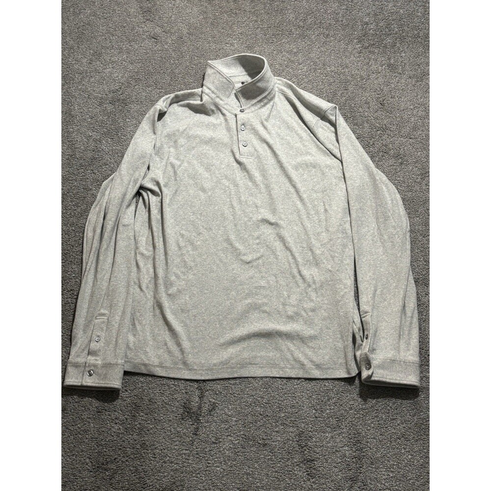 Vuori Light Gray Long Sleeve Henley